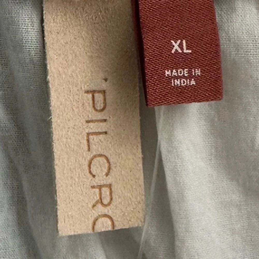 Pilcro/Anthropologie Tie-Dye Linen Blend Mini Skirt Blue Motif XL Boho Beach NWT - Picture 8 of 16